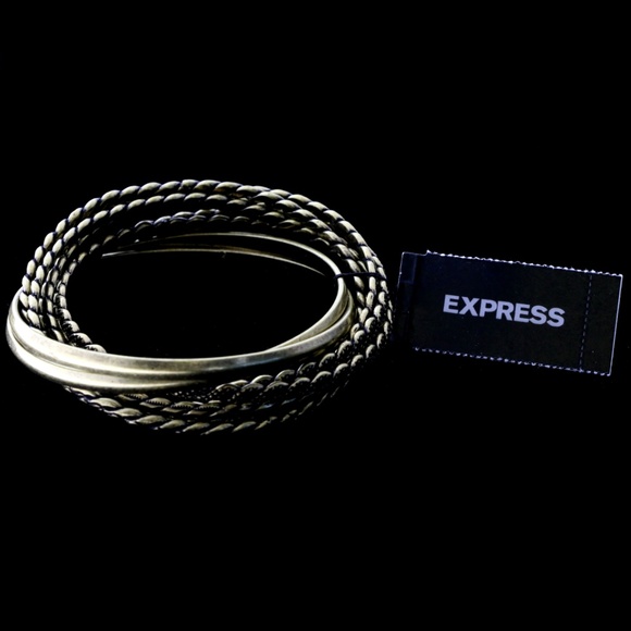 Express Bangle-Bracelet Gold-Tone/Black NWT - Picture 3 of 3
